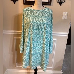 Pinkblush Maternity Dress Size Small Turquoise Blue & White Excellent Condition!